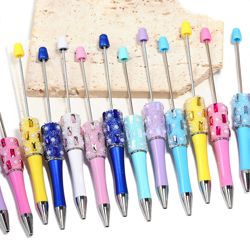 Wholesale 5pcs Beadable Pens Creative Bead Pen Ballpoint Pen